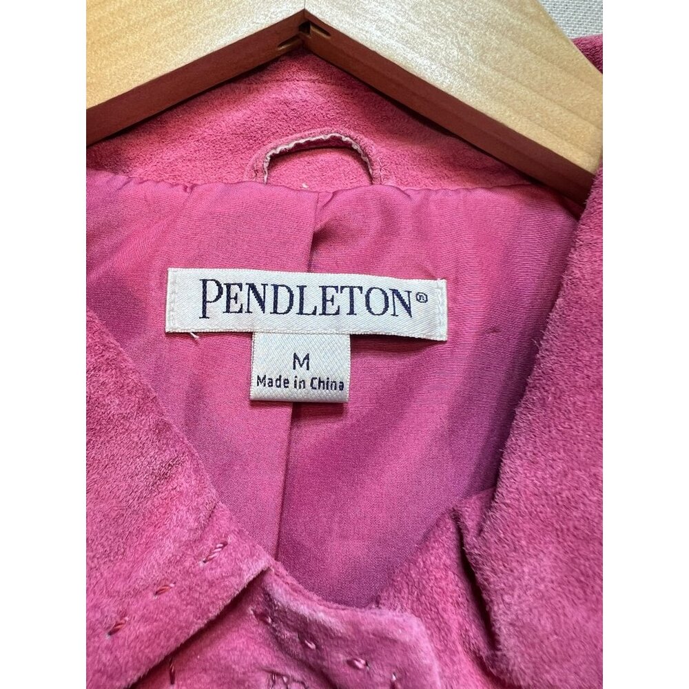 Pendleton Women's Button Front Leather Suede Jack… - image 3